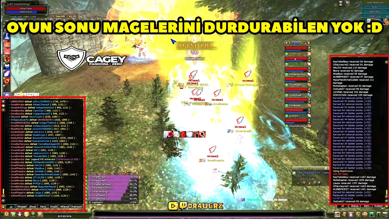 Dr4ugrz - (Destan) İnna Mage Ekibini Durdurabilen Yok :D Oyun Sonu Mageleri  ! Knight Online