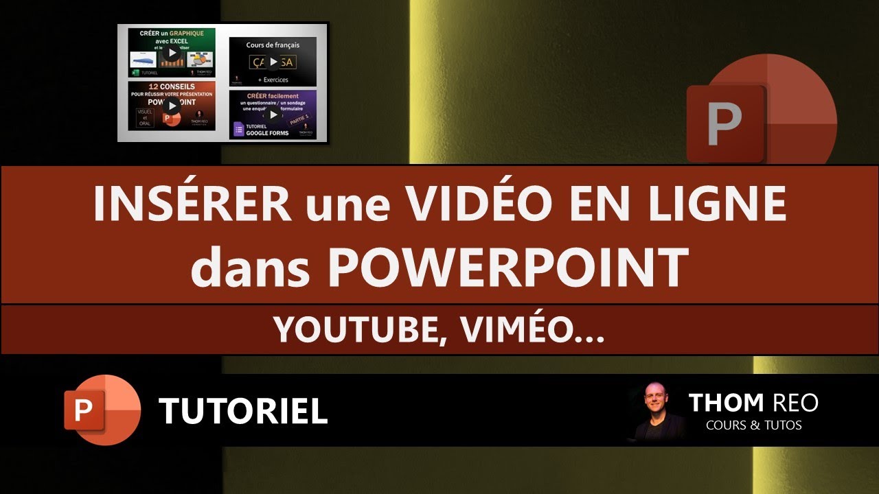 Ajouter une VIDÉO EN LIGNE (Youtube, Vimeo...) dans POWERPOINT - Tutoriel Microsoft 365