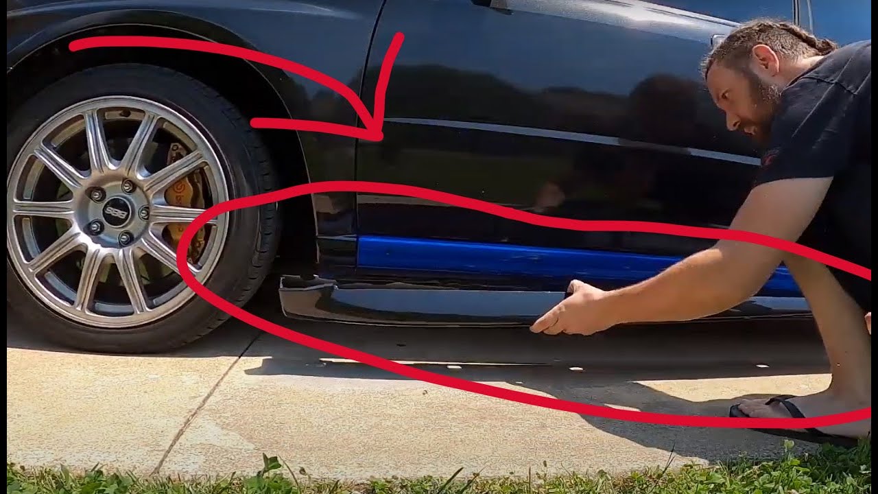 Vinyl wrapping my STIs side skirts