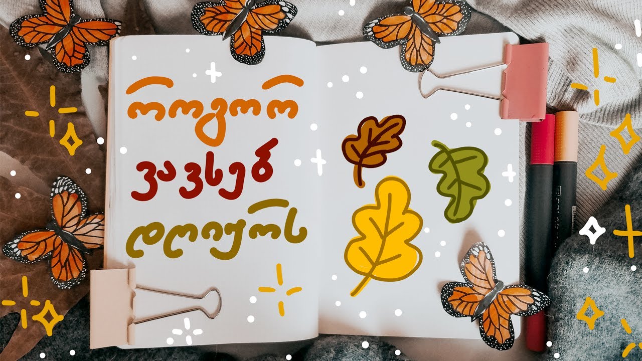 როგორ შევავსოთ დღიური | 6 იდეა 🍁🍂🍃 Bullet Journal Ideas