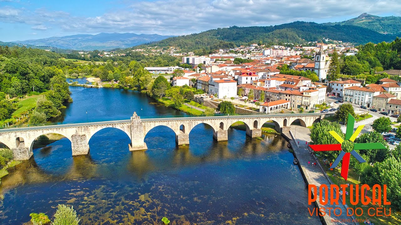 Ponte da Barca🏞️ Praia Fluvial - aerial view - 4K UltraHD