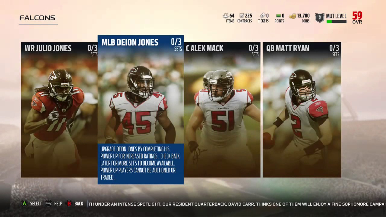 Madden 18 Ultimate team Upgrade Sets available for each team