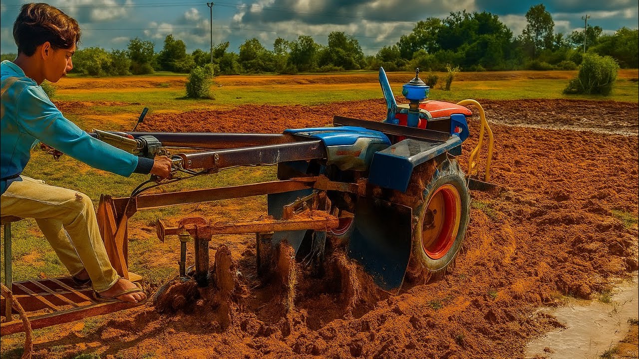 Kubota ZT 155 Plowing 