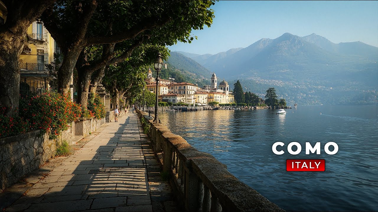 Como to Cernobbio a route worth taking walk 4K