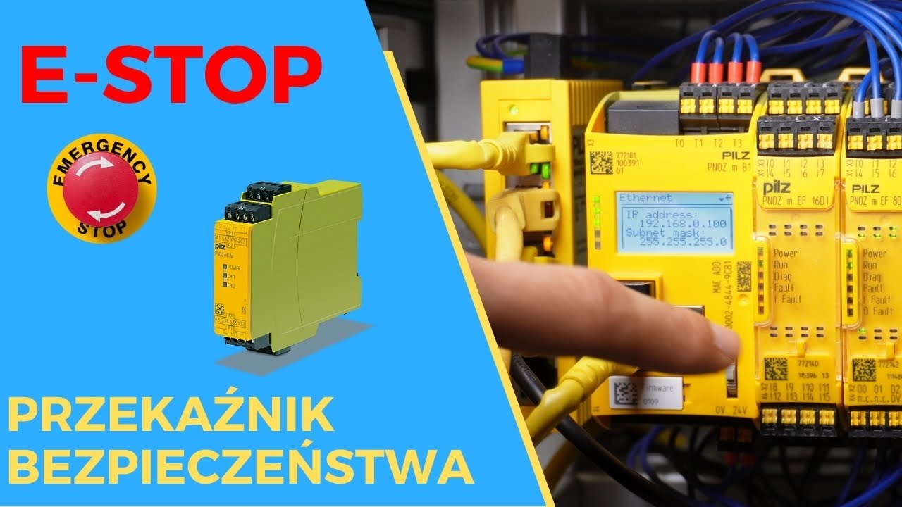 Jak działa E-Stop, podłącz przekaźnik bezpieczeństwa