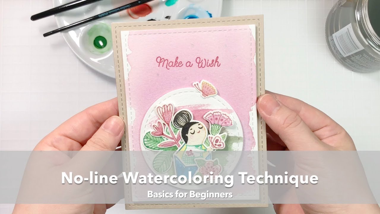 No-line Watercoloring for Beginners with Kuretake Gansai Tambi Watercolors