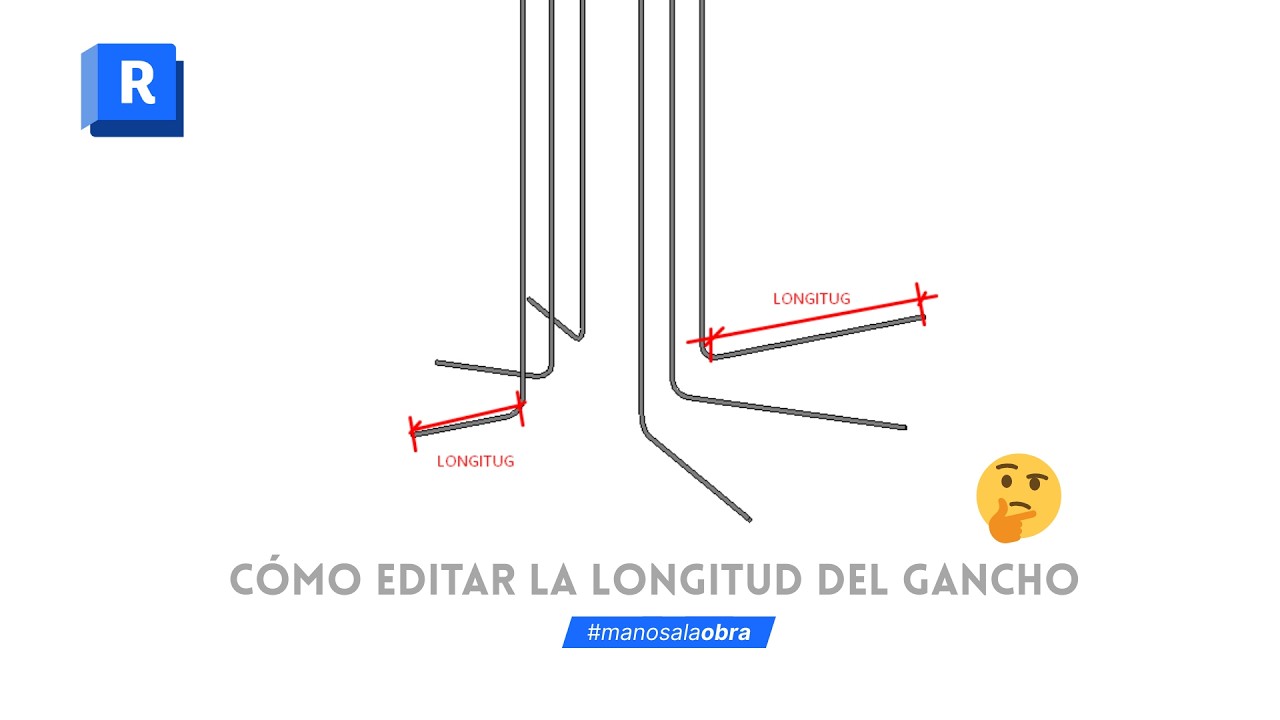 DOS FORMAS DE EDITAR LA LONGITUD DEL GANCHO DE ACERO EN REVIT