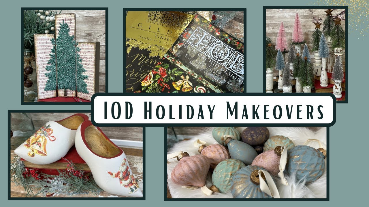Holiday Upcycles Using IOD Transfers, O' Christmas Tree and My Inventory