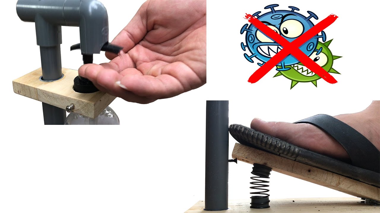 How to make Auto Hand Sanitizer Dispenser at home