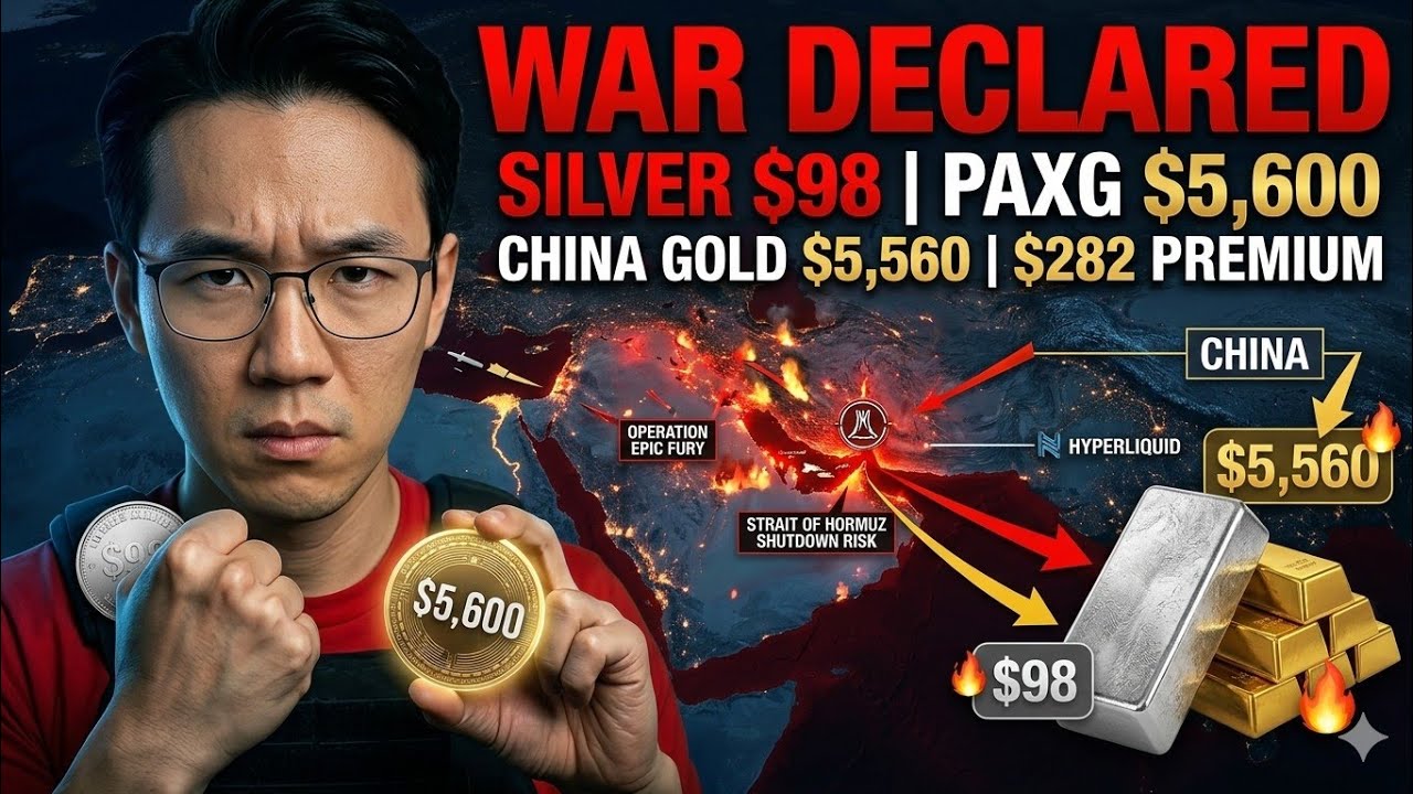 War Declared: Silver $98, PAXG $5600 Near ATH, Physical China Gold $5560 ($282 Premium)