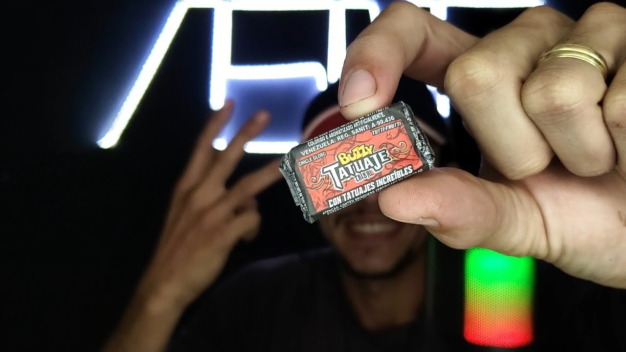 ASMR 🟢 CHICLETE de TATTOO  3