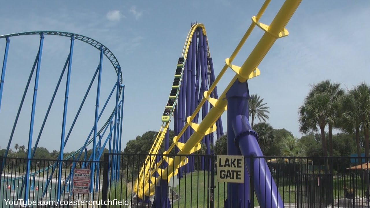 Steel Eel (Off-ride HD) SeaWorld San Antonio