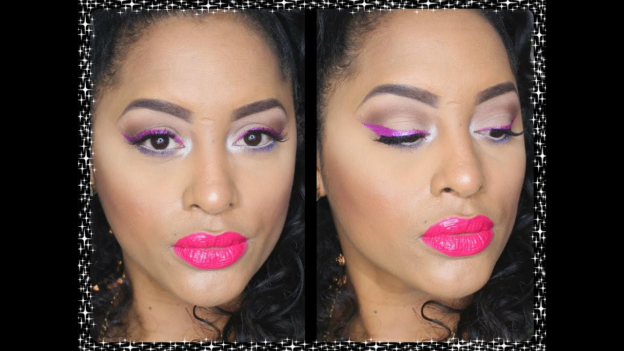 Pink Cat Eyeliner\Delineado De Ojos En Color Rosa