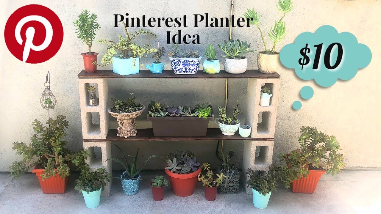 Pinterest Planter Idea | Cinder Block Plant Stand