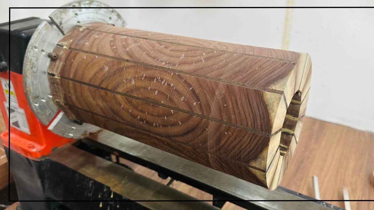 Endgrain Rosewood vase, woodturning