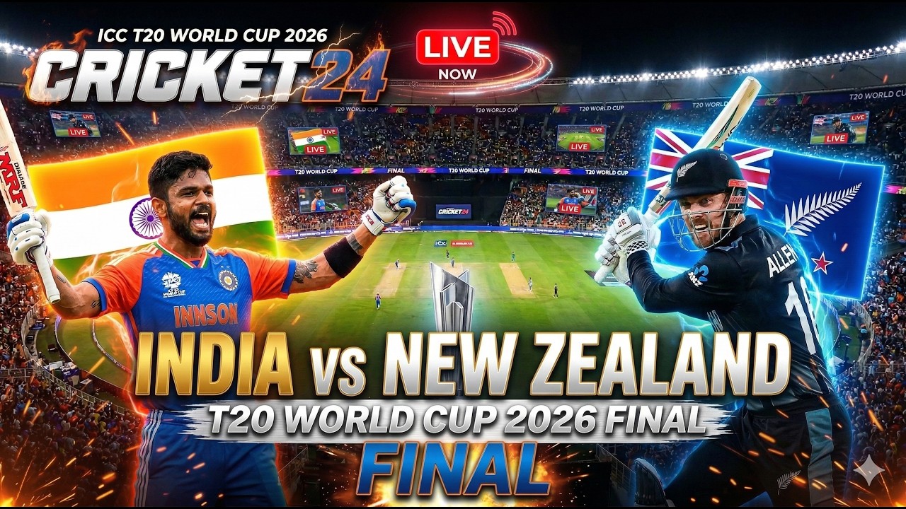 India vs New Zealand | Final, Ahmedabad | T20 World Cup 2026 || Cricket 24