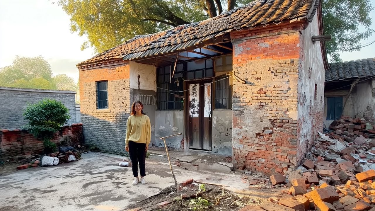 A pretty girl bought a dilapidated house and renovated it with her boyfriend at a cheap price