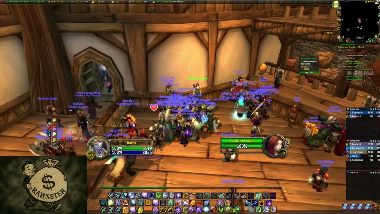 World of Warcraft TBC Dreamscythe Alliance Restro/Enhance Shaman level 70 Day 20 Heroics (Part 1/2)