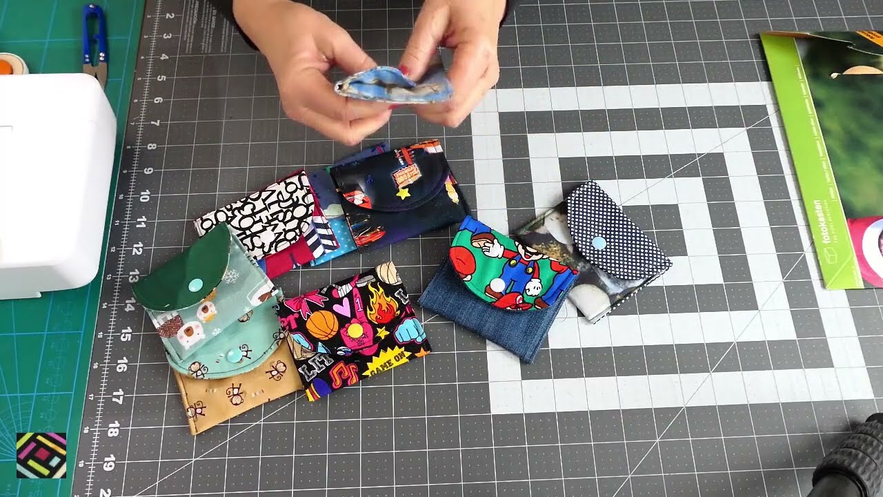 #25 Super easy and quick to sew mini wallet 💰for kids or gift cards- It's free for you✅