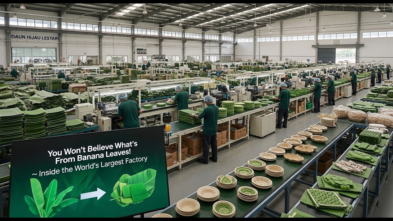You Won't Believe What’s Made from Banana Leaves! 🍌🍃 Inside the World's Largest Factory