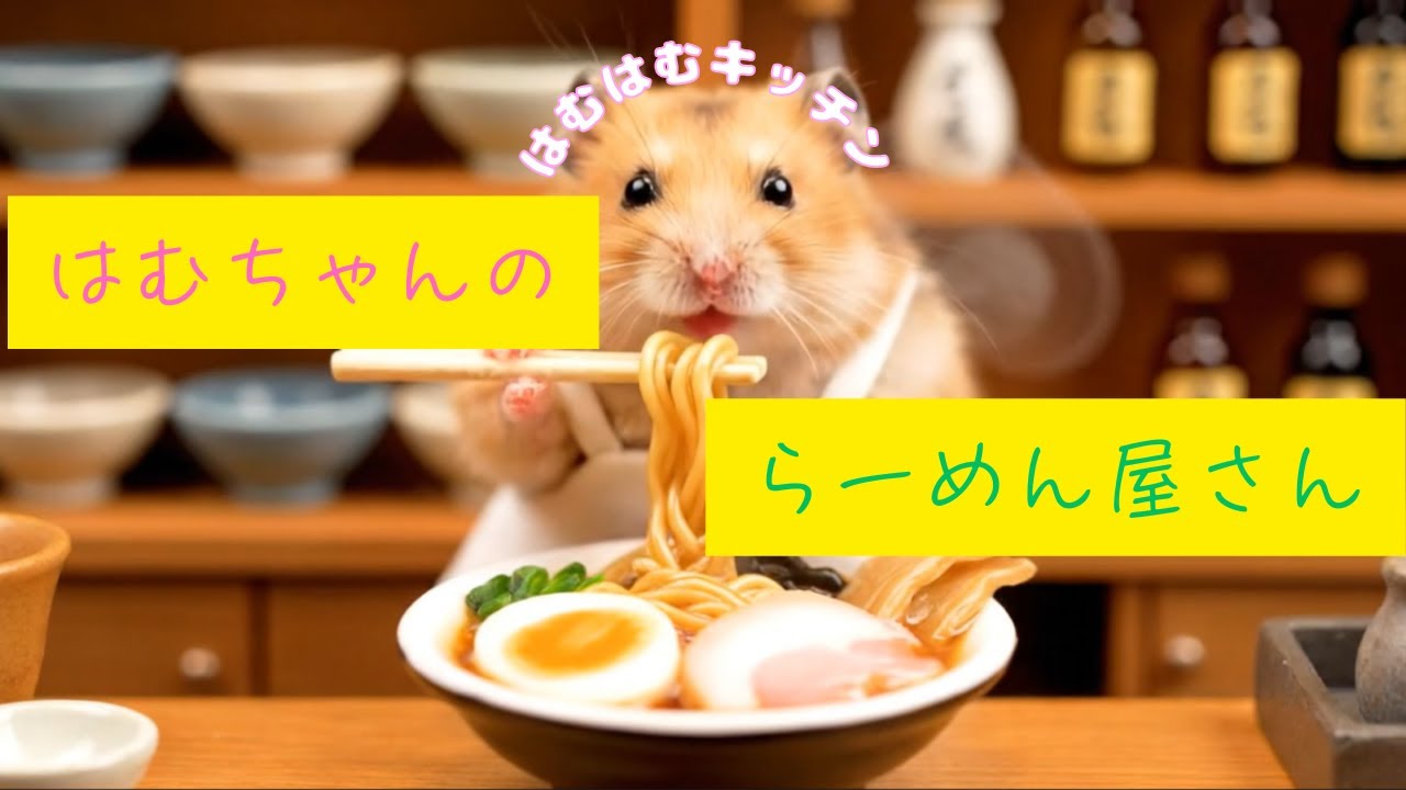 ハムちゃんのらーめん屋さん🐹ハムスタークッキングAI生成 | Tiny Hamster Ramen 🍜 #Miniature #ASMR #ハムスター #ミニチュア料理 #japanesefood