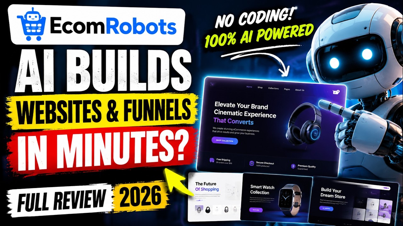 EcomRobots AI Review 2026 l AI Website Builder That Creates eCommerce Stores & Funnels?