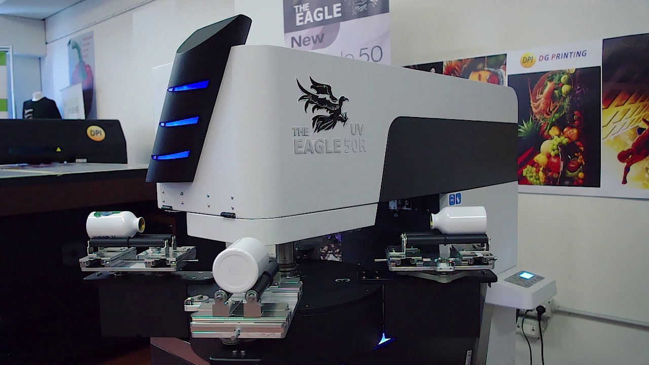 Presentation of the new Eagle UV 50 R  - Industrial printer for bottles