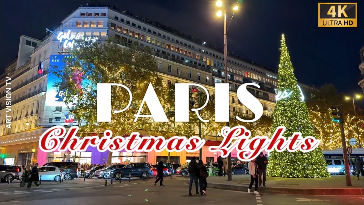 [🇫🇷Paris France] 2024 Best Christmas Lights Streets in Paris (4K 60F) 16/December/2024