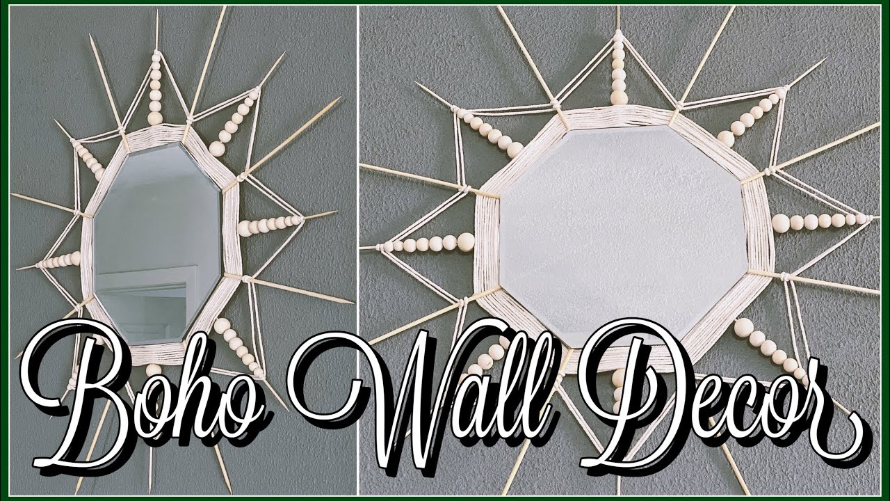 Macrame Wall Hanging With Beads DIY | Boho Mirror Wall Decor | Macrame Wall Hanging New Design