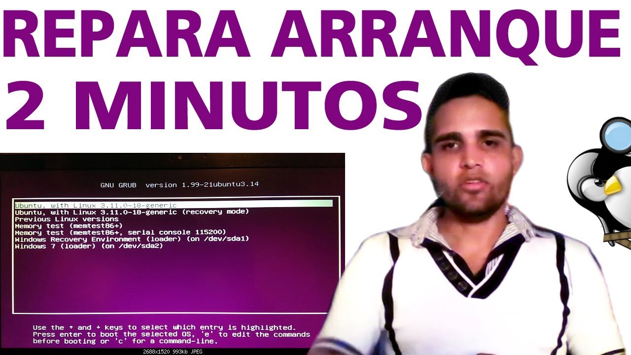 recuperar el arranque grub de linux ubuntu (boot repair)