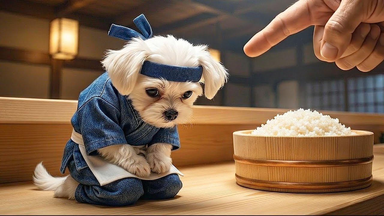 Can a Tiny Puppy Survive Strict Sushi Training? 🔪💔