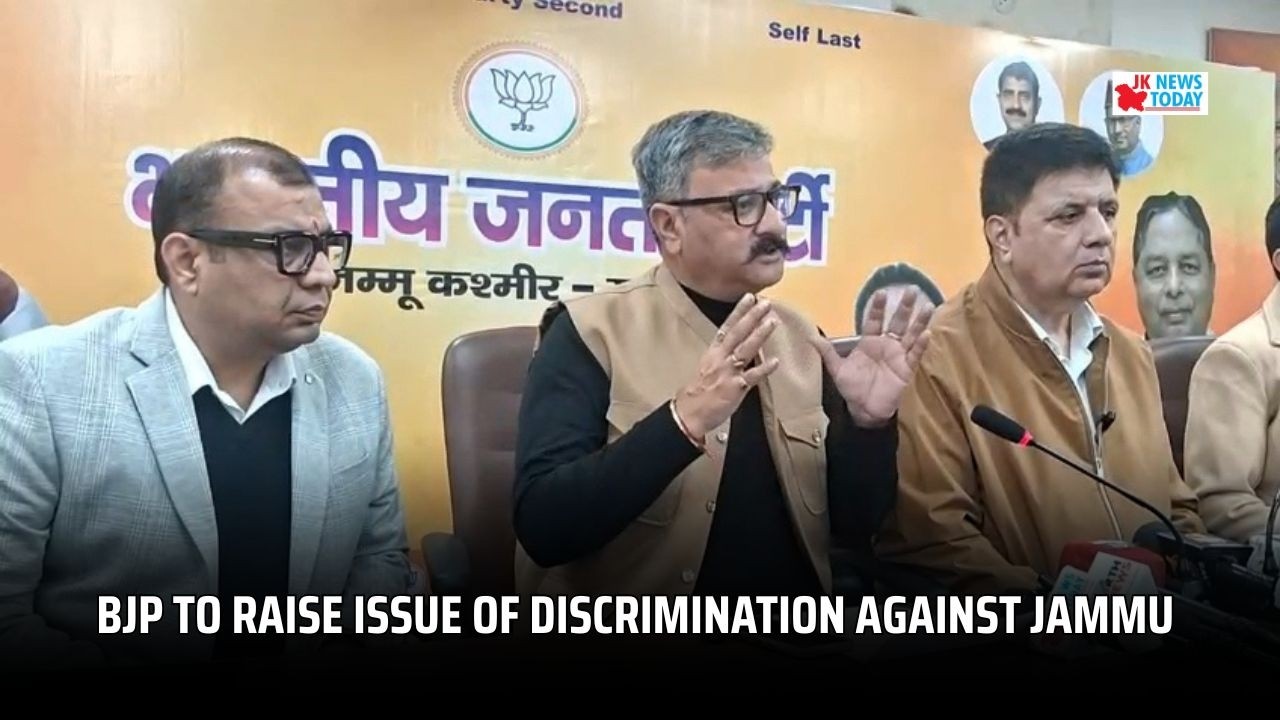 BJP to raise issue of discrimination against Jammu | JK News Today
