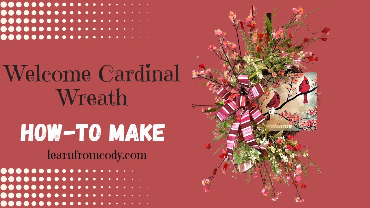 How to make a Welcome Cardinal grapevine wreath (Live Replay)