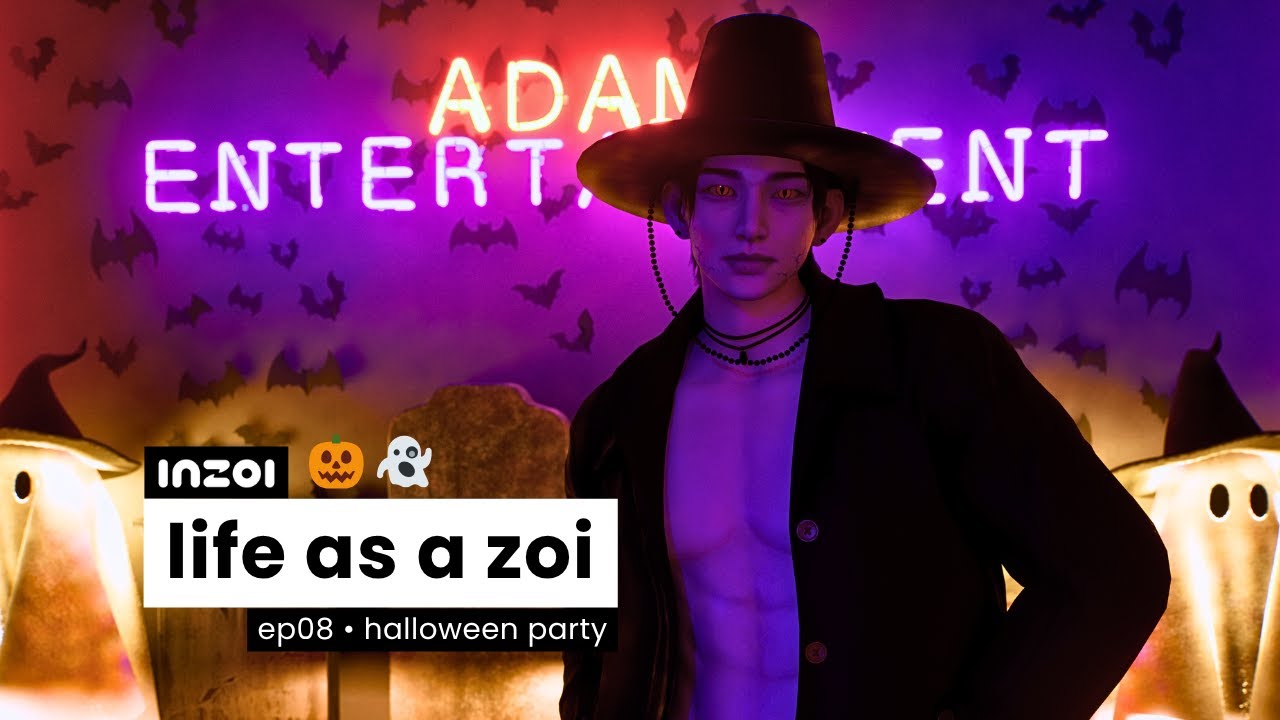 🎃👻 inZOI vlog • halloween costume party feat. jinu (saja boys) + ghost hunting