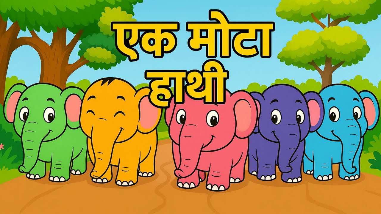 Ek Mota Hathi 🐘 | बच्चों की पसंदीदा हाथी वाली कविता
