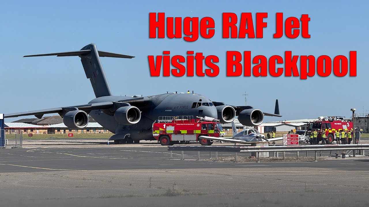 RAF C-17 Globemaster vists Blackpool! ✈️