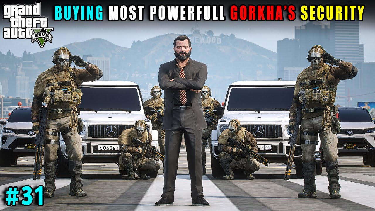 MICHAEL BUYING MOST POWERFULL GORKHA'S SECURITY | GTA 5 GAMEPLAY