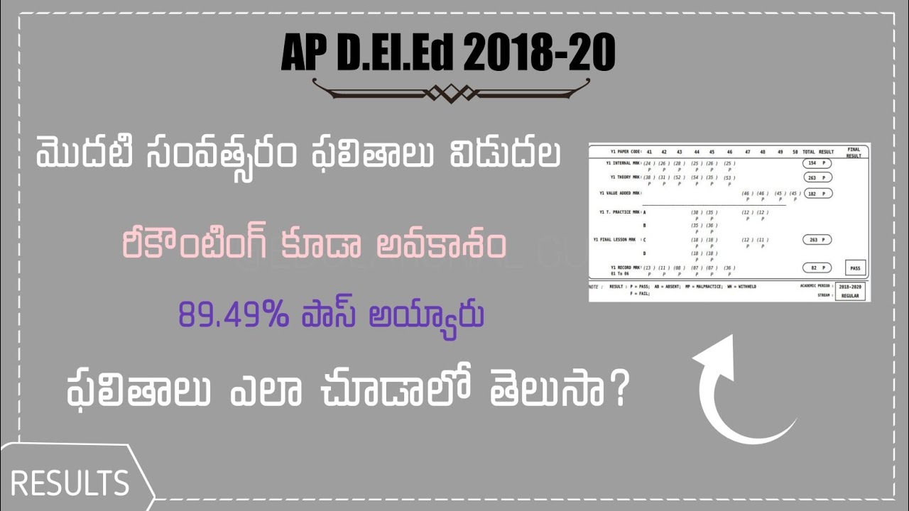 HOW TO DOWNLOAD D.ED 2018-20 FIRST YEAR RESULTS 💐 DON'T MISS