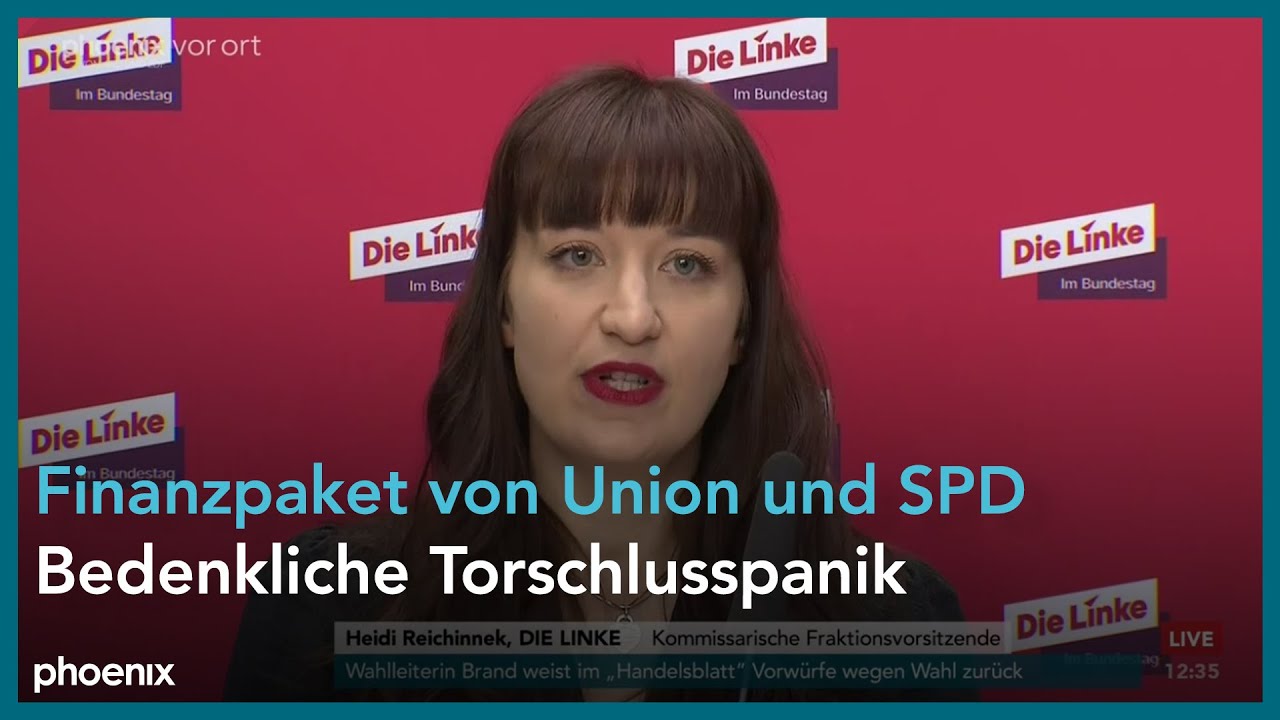 Pressekonferenz der Linken zum Finanzpaket von Union und SPD am 12.03.25