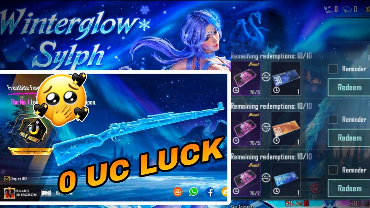0 UC LUCK 😱|| BEST TRICK FROSTBITE FANG-KAR98K CRATE OPENING || Pubg/Bgmi 