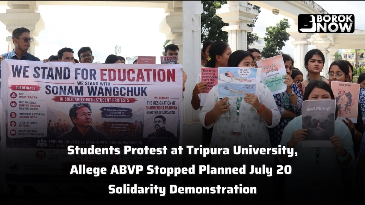 Students Protest at Tripura University, Allege ABVP Stopped Planned July 20 Solidarity Demonstration