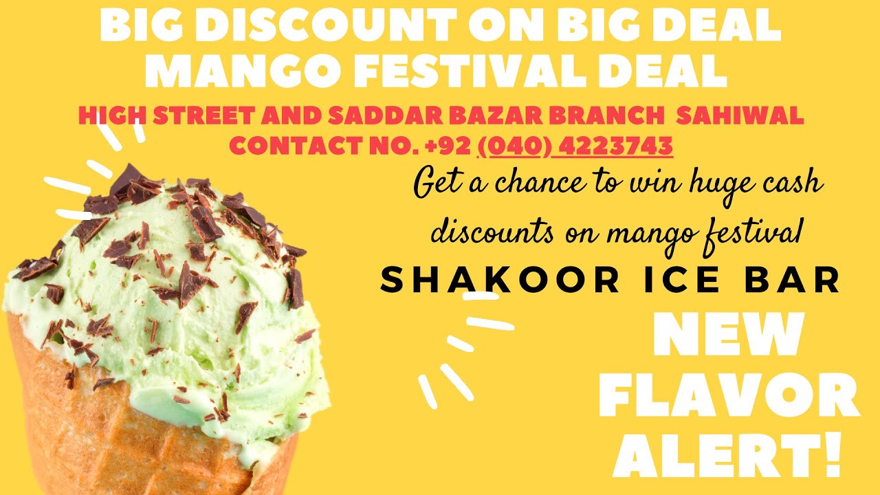 Shakoor Ice Bar Mango Festival Huge Discount Begins
