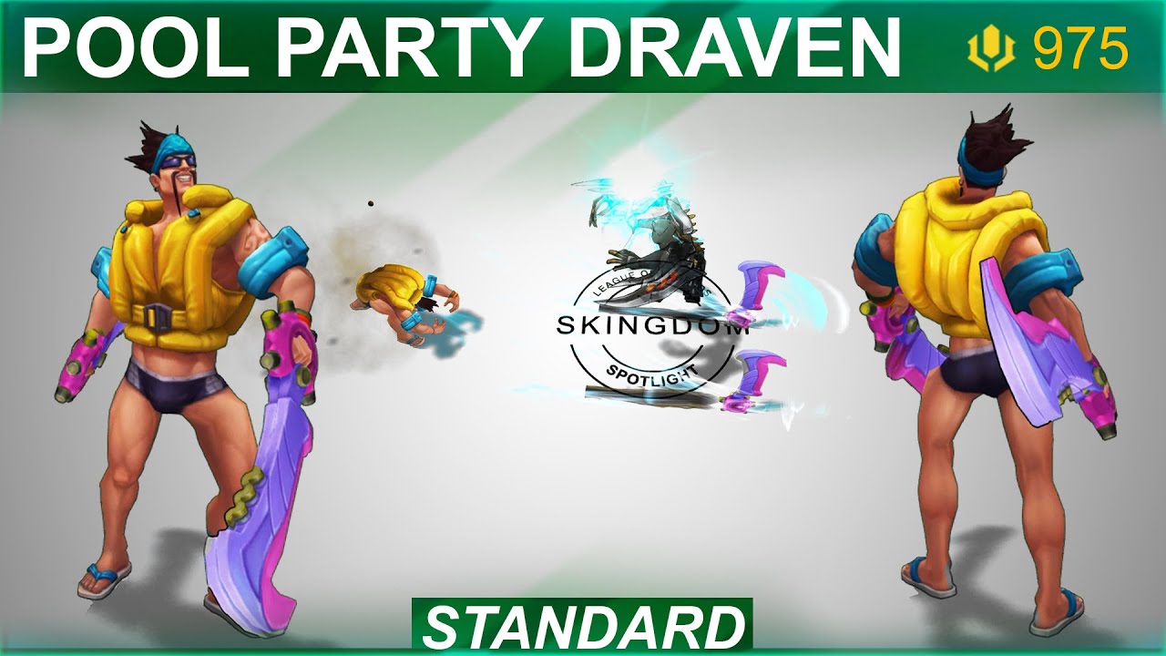 Pool Party Draven Skin Spotlight 2020 | SKingdom - League of Legends