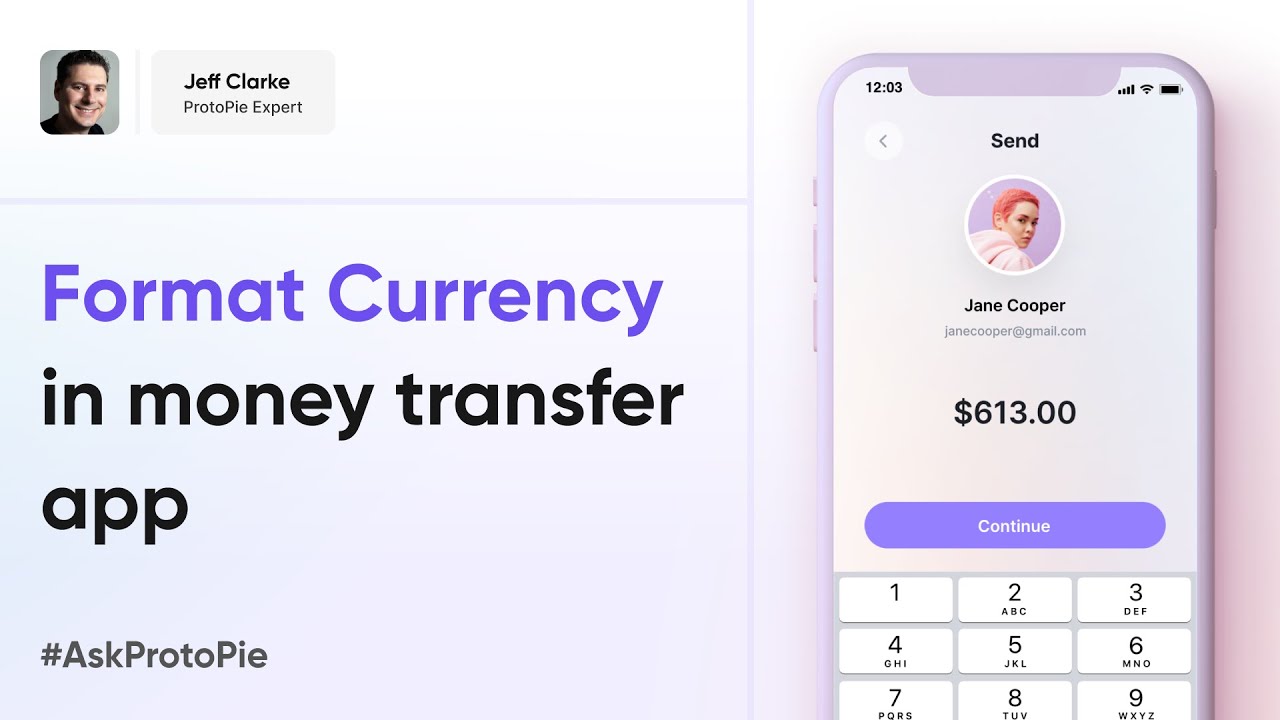 ProtoPie Tutorial | How to Format Currency in Money Transfer App #AskProtoPie