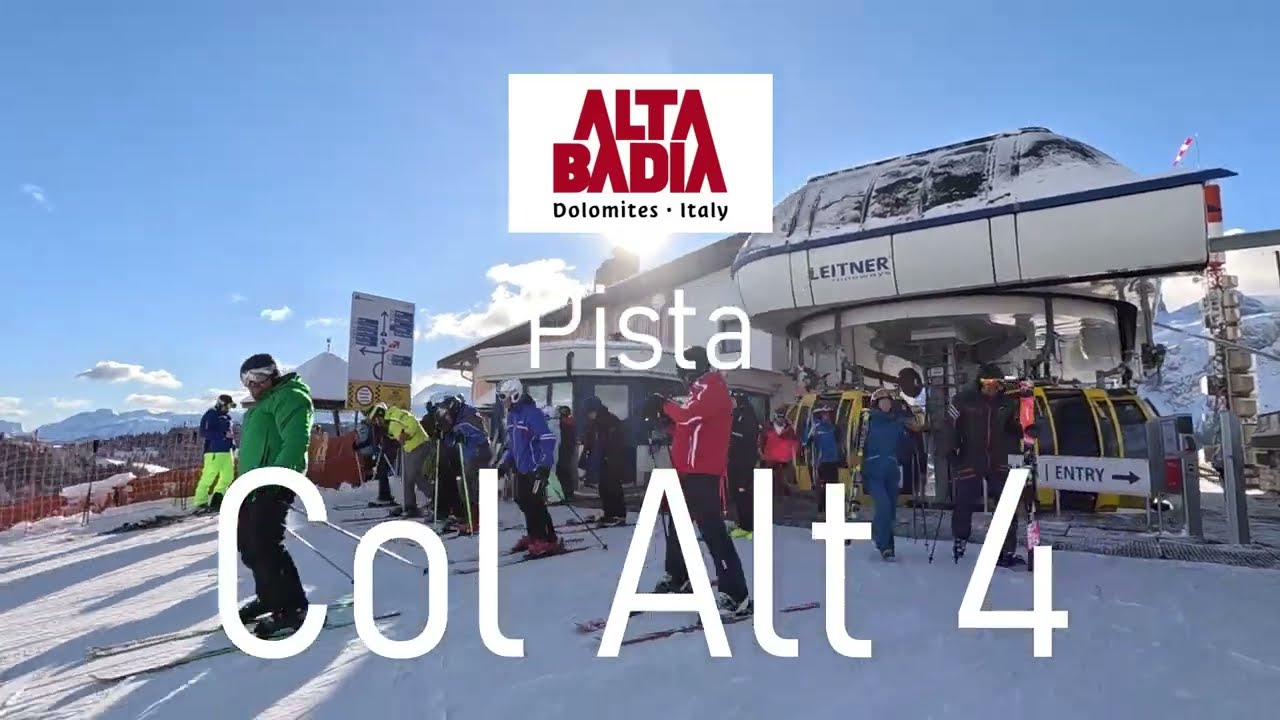 Pista Col Alt 4: bellissima rossa che dal Col Alt torna a Corvara #altabadia #dolomitisuperski #ski