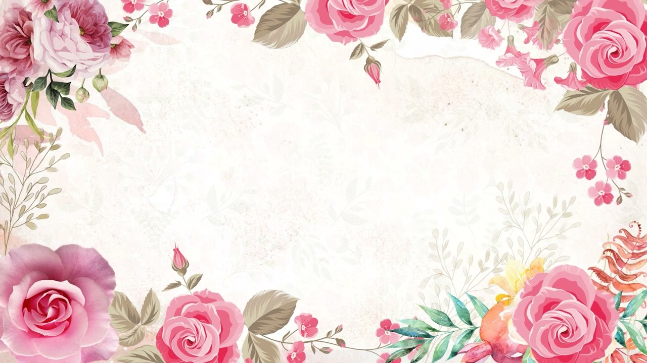 floral wedding invitation video template without text