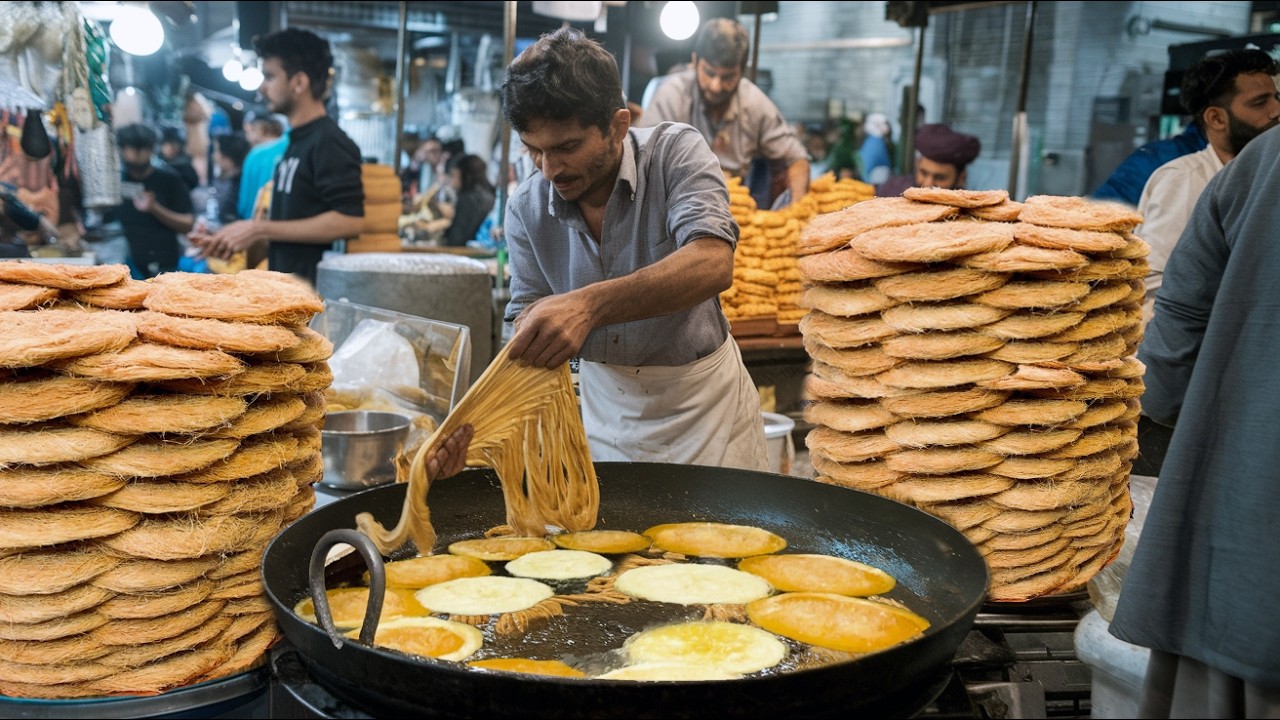 RAMADAN STREET FOOD: HOW DEEP FRIED SEVIYAN ARE MADE | AMAZING PHENI COOKING SKILLS STREET FOOD