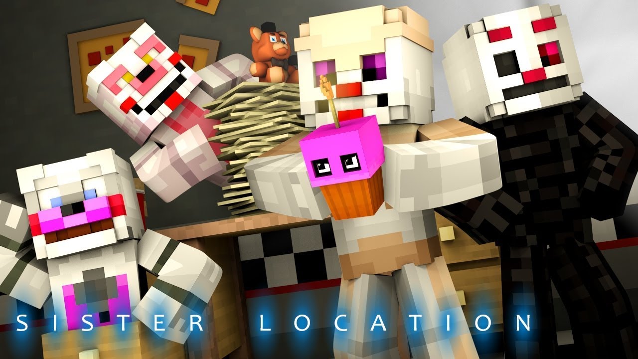 Minecraft FNaF SISTER LOCATION HIDE N SEEK! BIDYBAB CAN'T SEEK! Minecraft FNaF Roleplay