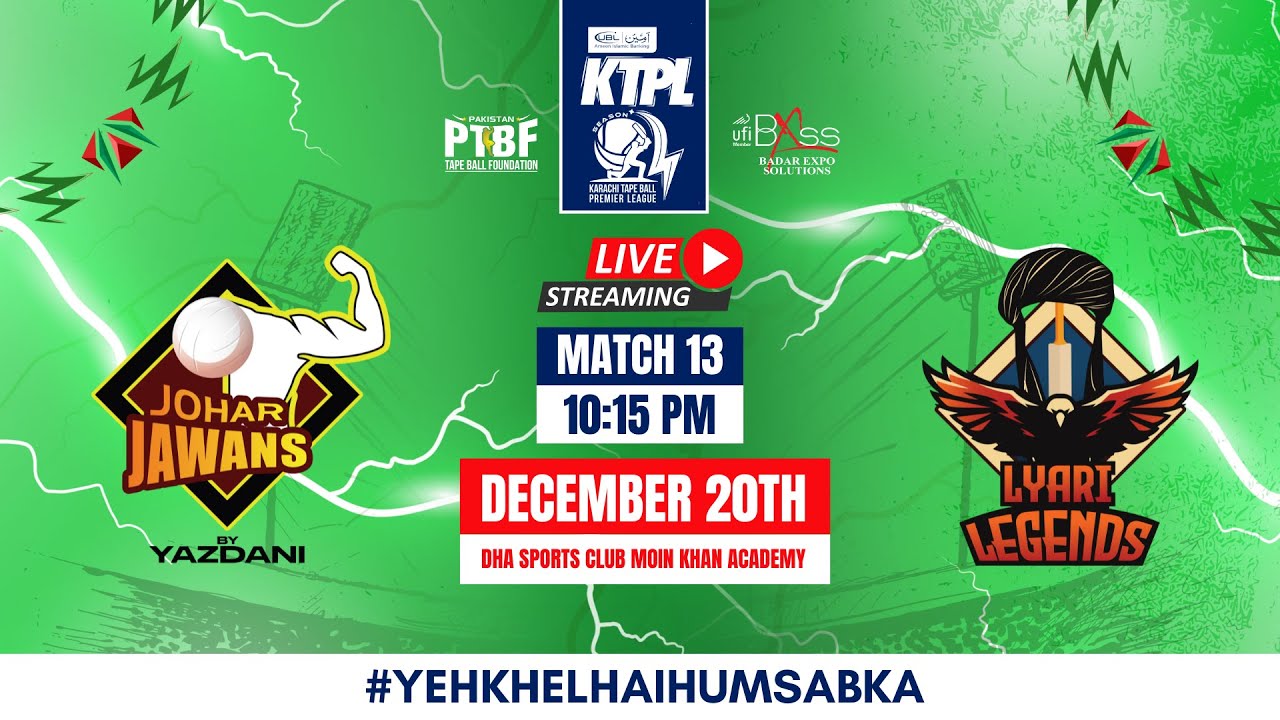 LIVE | Match 13 | Johar Jawans VS Lyari Legends | KTPL Season 4 | 20-Dec-2024