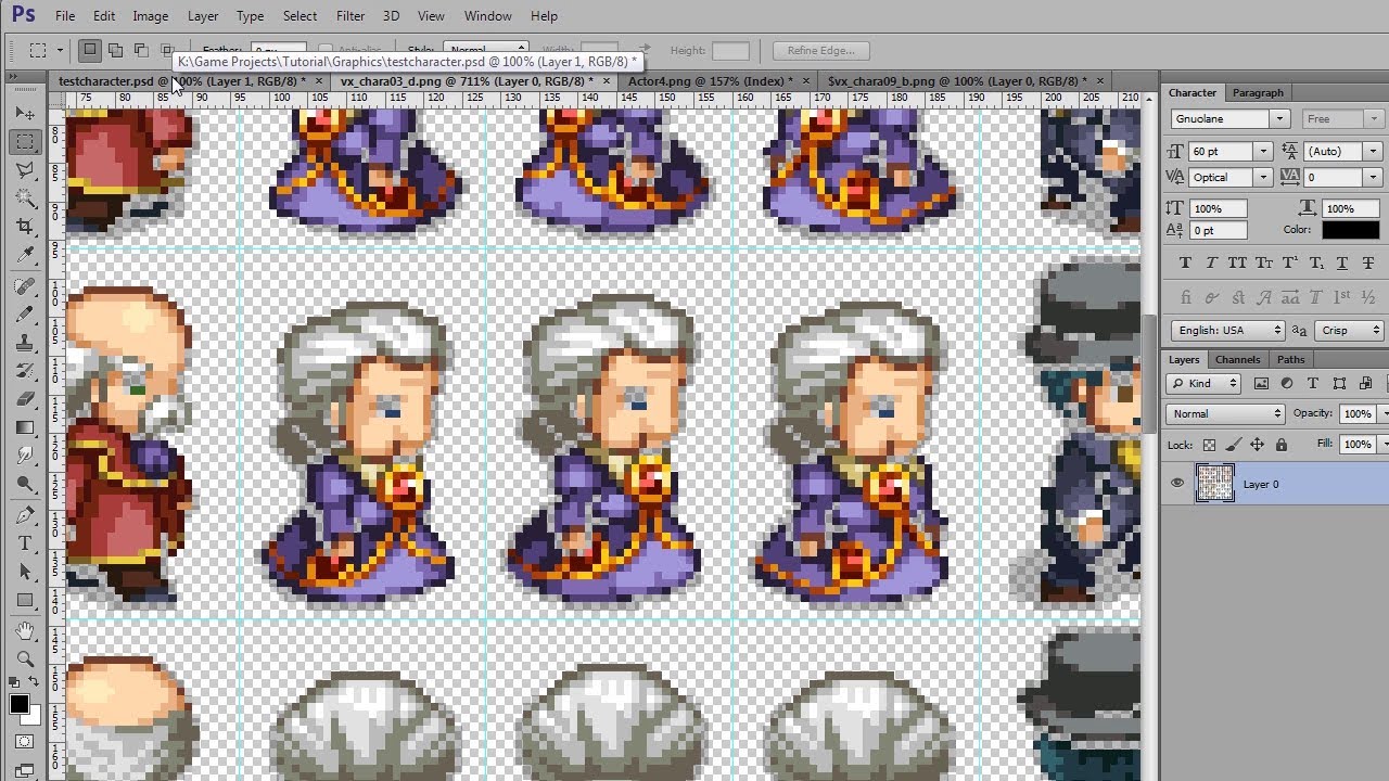Как форматировать спрайтовую графику — Учебное пособие по RPG Maker VX Ace